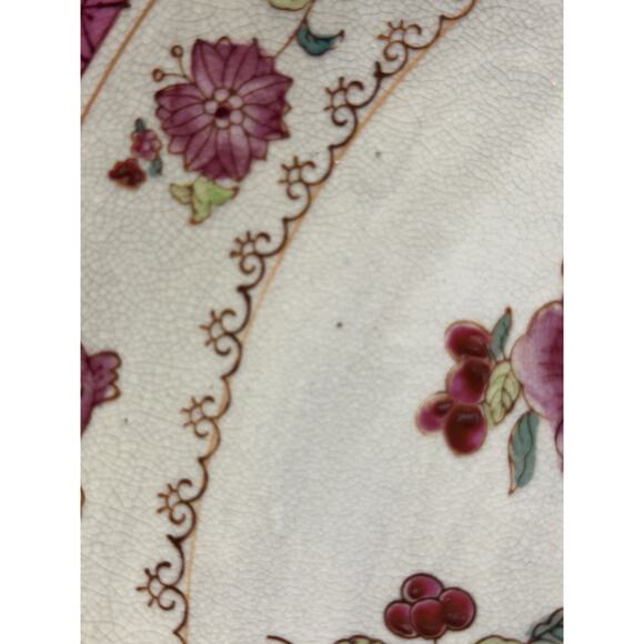 Vintage ORIENTAL ACCENT Canterbury Crackle Decorative Plate | 13 3/4" - Picture 6 of 15